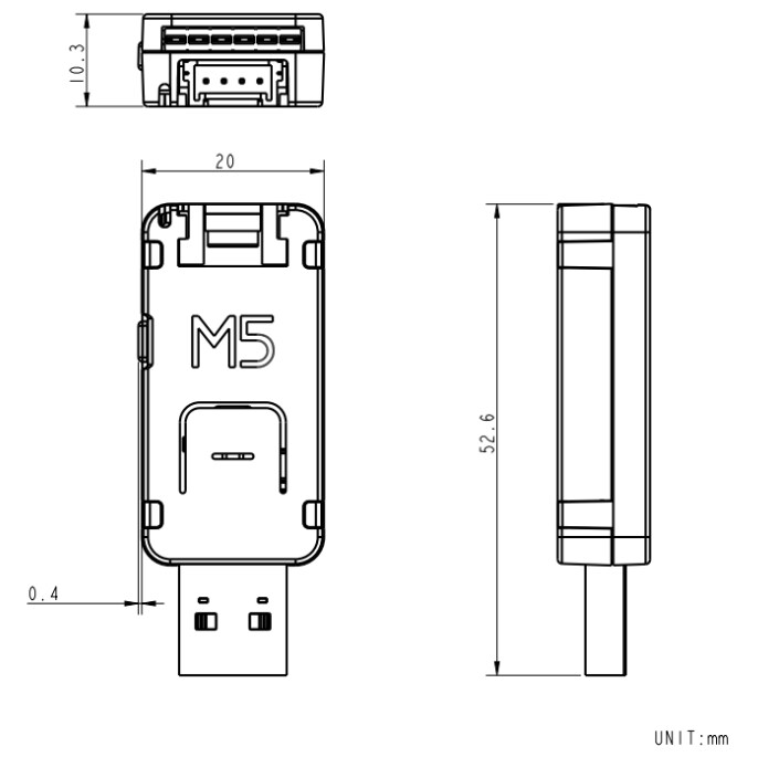 Mechanical Drawing - M5Stack K125 Development Board
